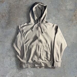 Nike Gray Full Zip Hoodie Size S Full Front Zipper Kangaroo Pockets Athleisure